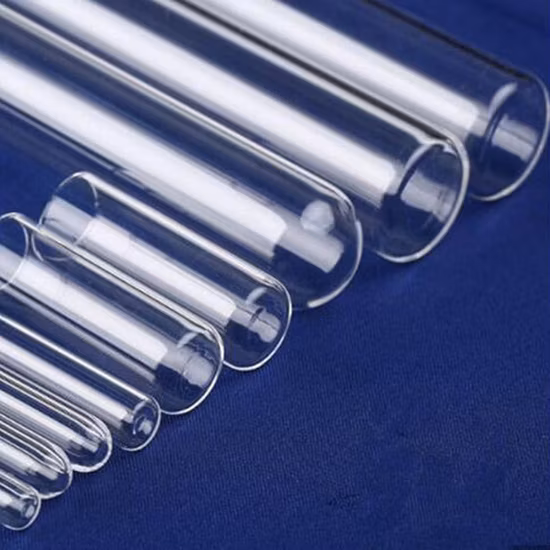 Heat Resistant All Dimension High Purity Transparent Heater Quartz Glass Test Tube for Heating