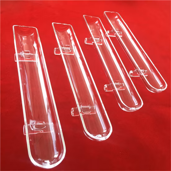 주문을 받아서 만들어진 실험실 사용 열저항 투명한 석영 유리 도가니 명확한 석영 유리 배