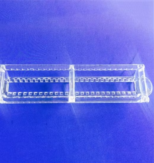 고온 투명 석영 유리 보트 석영 보트 도가니 용기